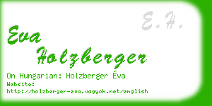 eva holzberger business card